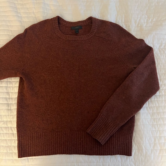 J. Crew Sweaters - Jcrew crewneck burgundy knit L size